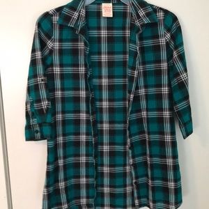 3/4 Sleeve Flannel